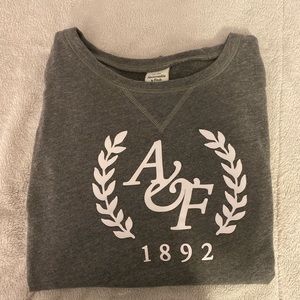 gray A&F sweatshirt